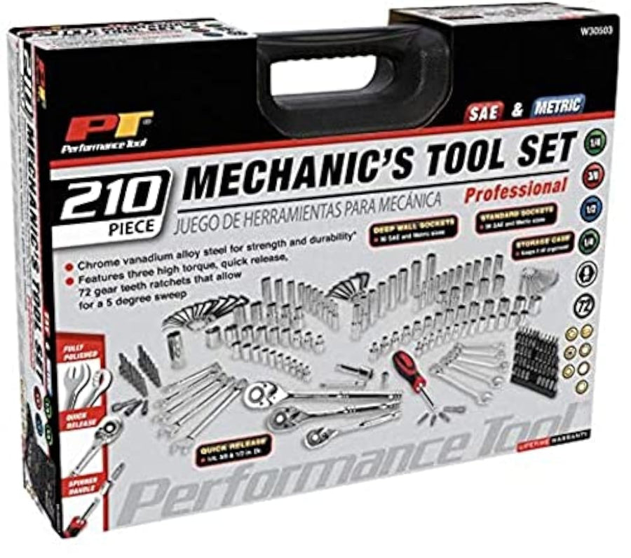 W30503 Performance Tool 210pc Mechanic's Tool Set