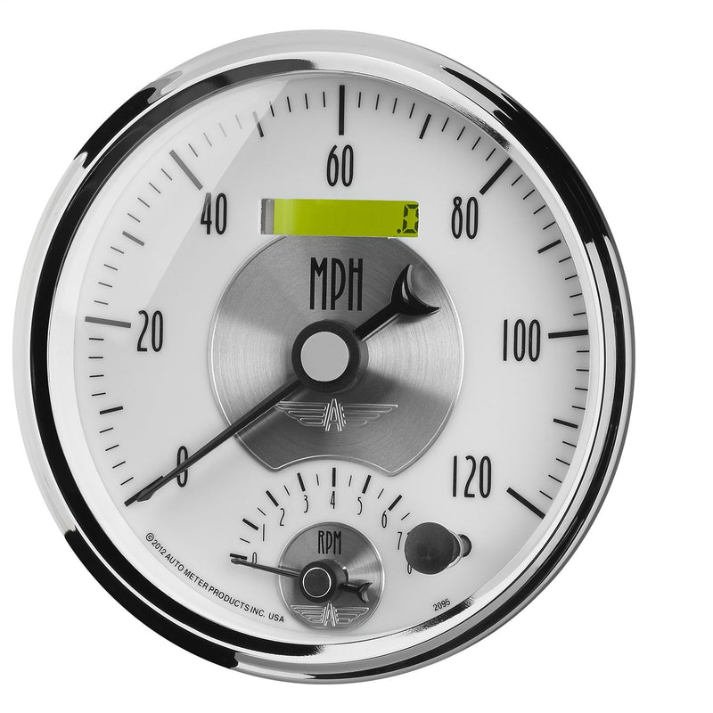 Auto Meter Prestige Pearl 5" Electric Tachometer/Speedometer Combo (8K RPM/120 MPH, 127mm)
