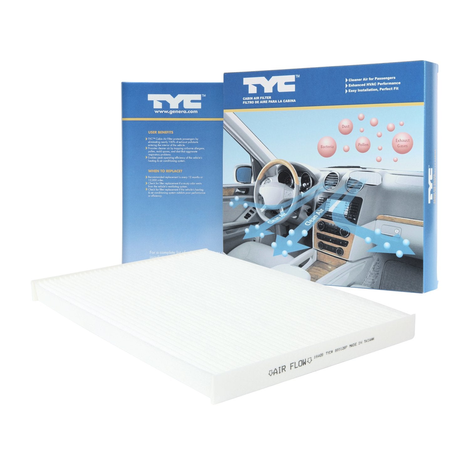 Cabin Air Filter TYC Compatible with 2007-2012 Nissan Sentra
