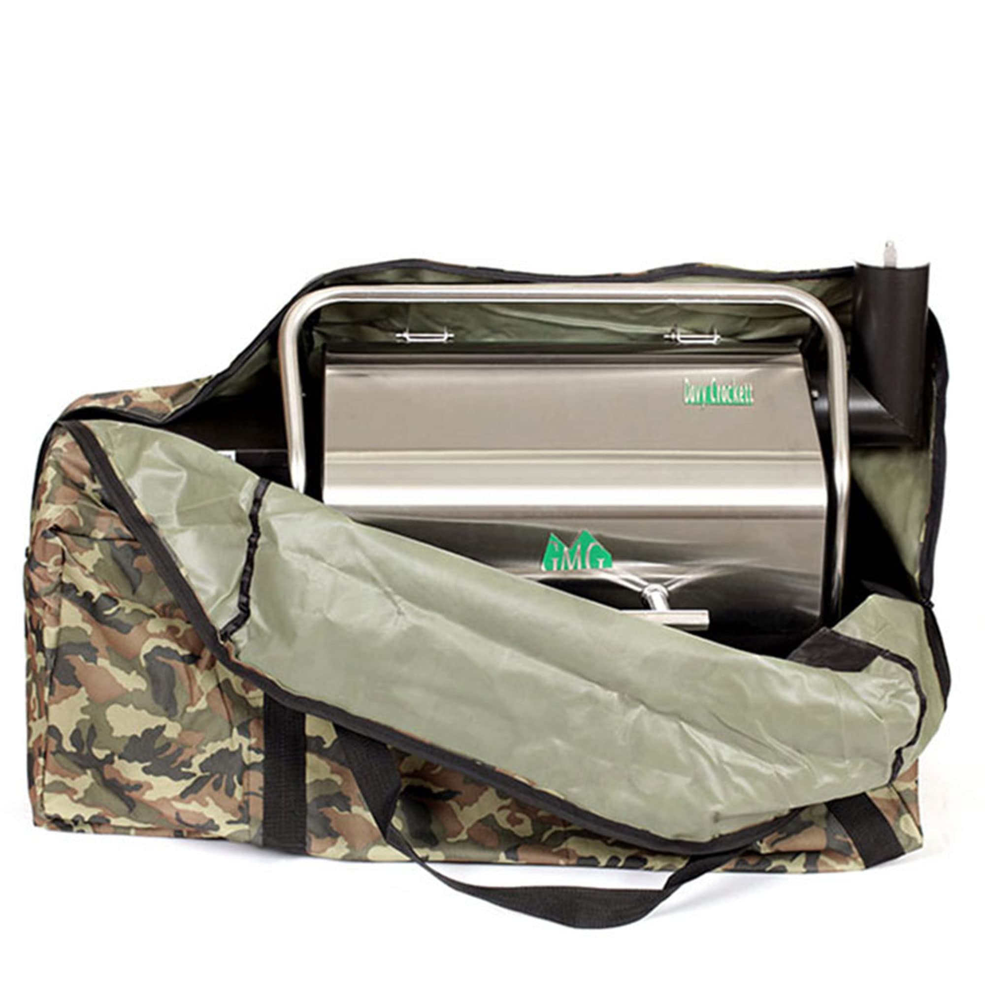 Green Mountain Grills Weatherproof GMG-6015 Tote Bag with Zippers for Davy Crockett Portable Pellet Barbeque Models, Camouflage