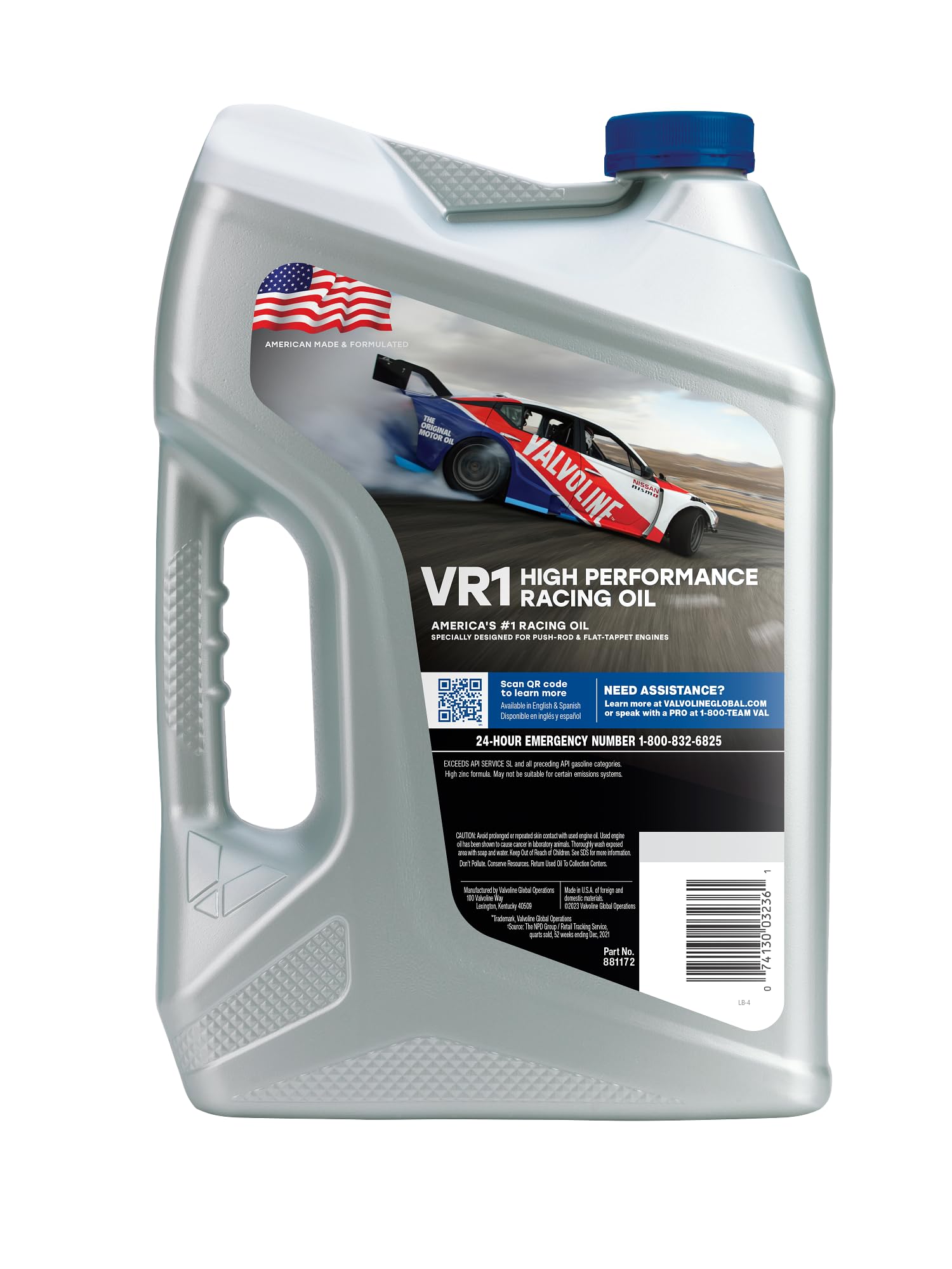 VR1 Valvoline Racing SAE 20W-50 Motor Oil 5 QT