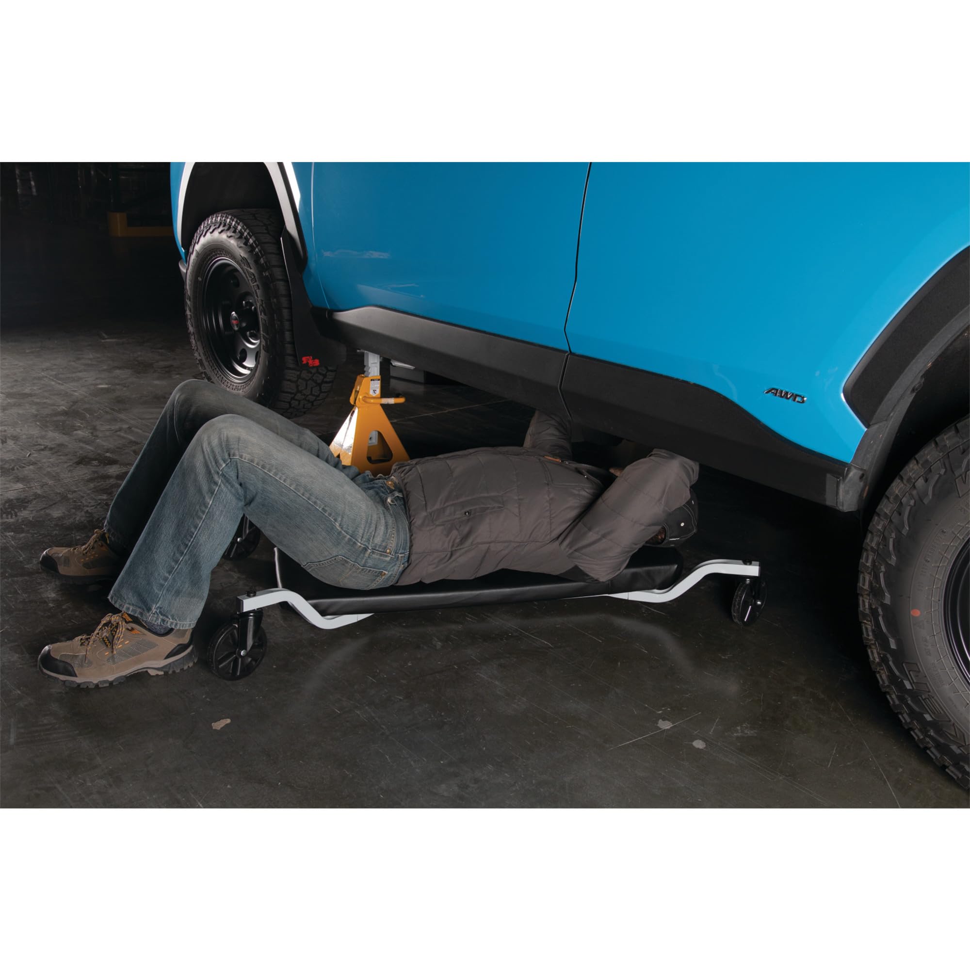 W85014 Performance Tool Low Profile Oversized Mechanic X-Frame Creeper with Extra Padding, 38-Inch x frame oversized