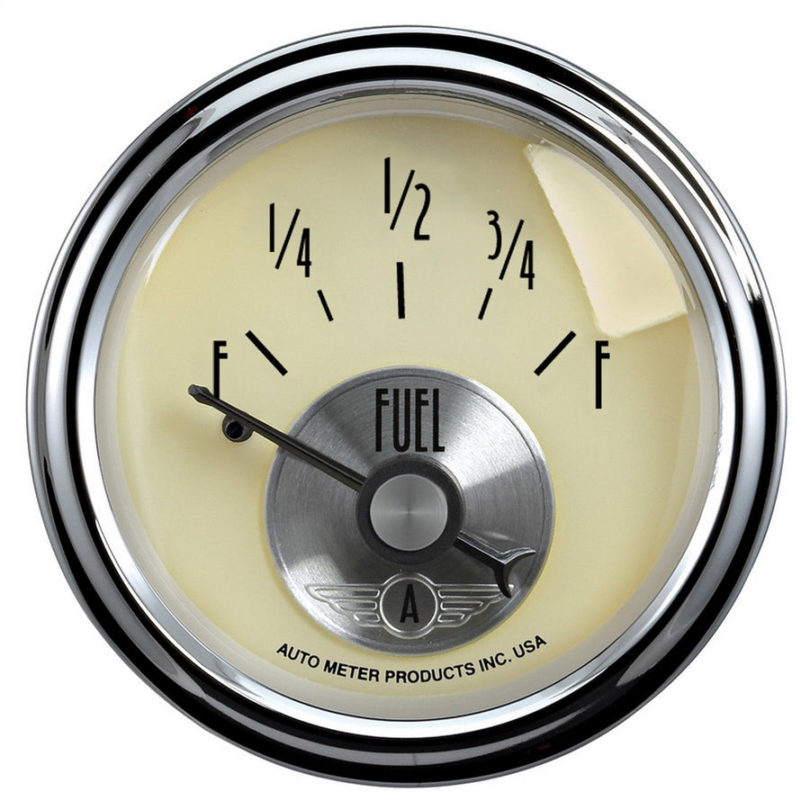 Auto Meter Prestige Antique Ivory 2017 2-1/16" 240-33 Ohm Fuel Level Gauge
