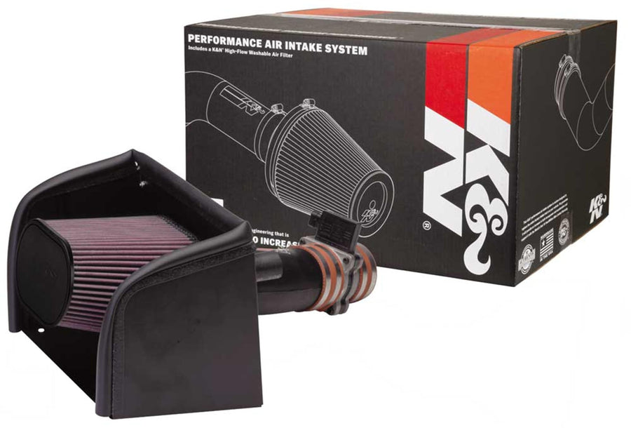 Cold Air Intake System K&N: High-Flow Air Filter, Increase Performance & Towing: Compatible with 1996-2000 Chevrolet/GMC: C2500, K2500, C3500, K3500, 57-3016-1