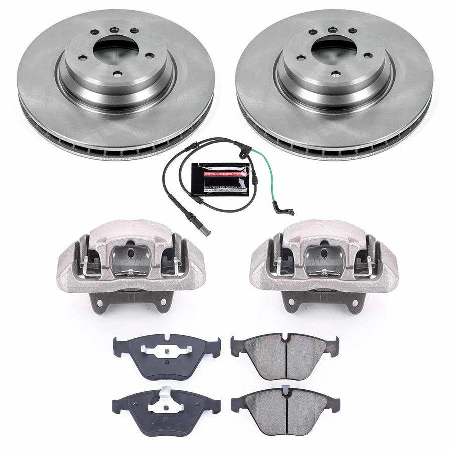 Power Stop KCOE6159 Autospeciality Brake Caliper Kit- Brake Rotors, Ceramic Brake Pads, Front Brake Calipers