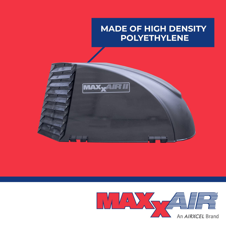 Maxx II MAXXAIR 00-933083 Standard Vent Cover, One Piece Design, Super Tough Wind Resistant Cover for Roof Vents, Smoke