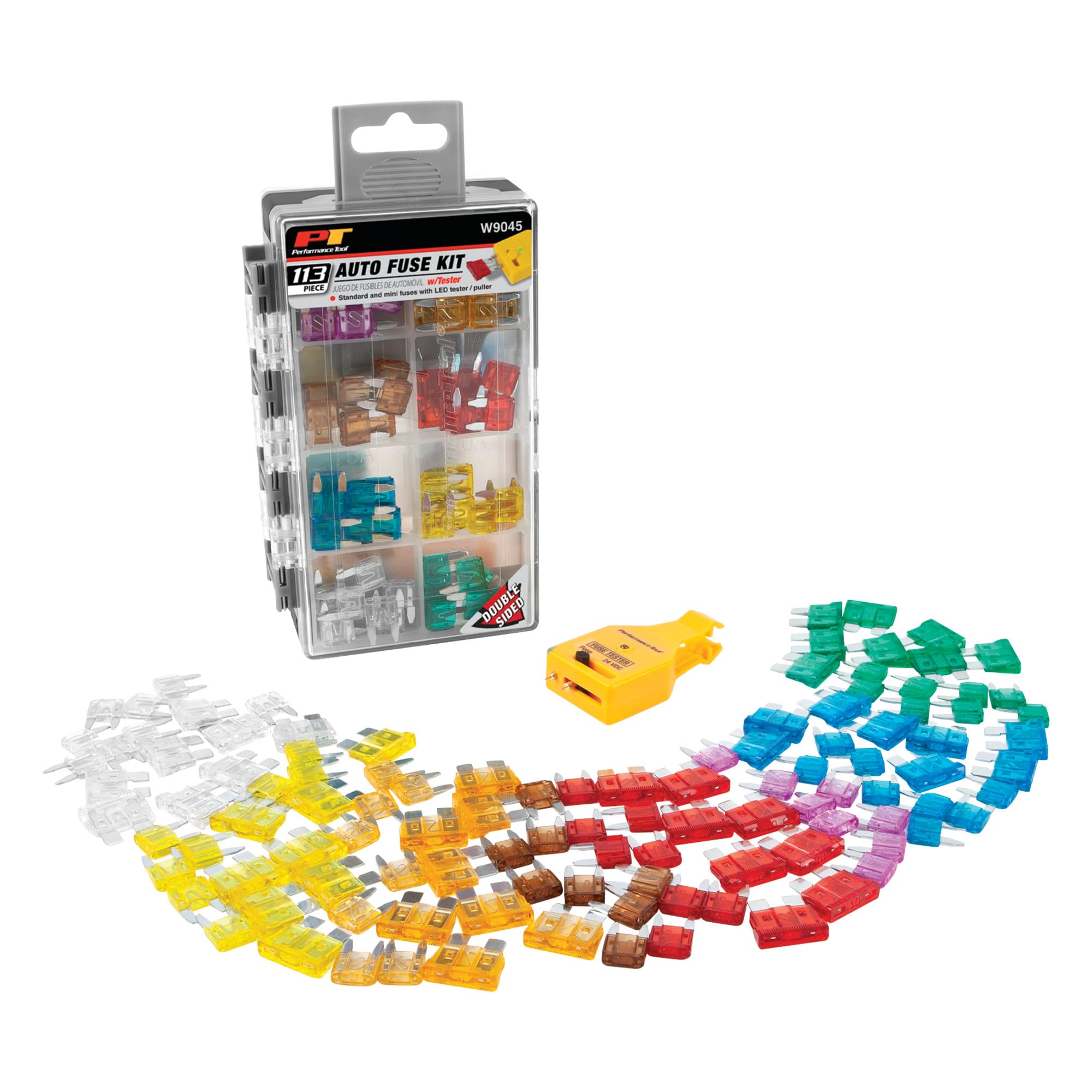 W9045 Performance Tool 113pc Auto Fuse Kit w/ Tester