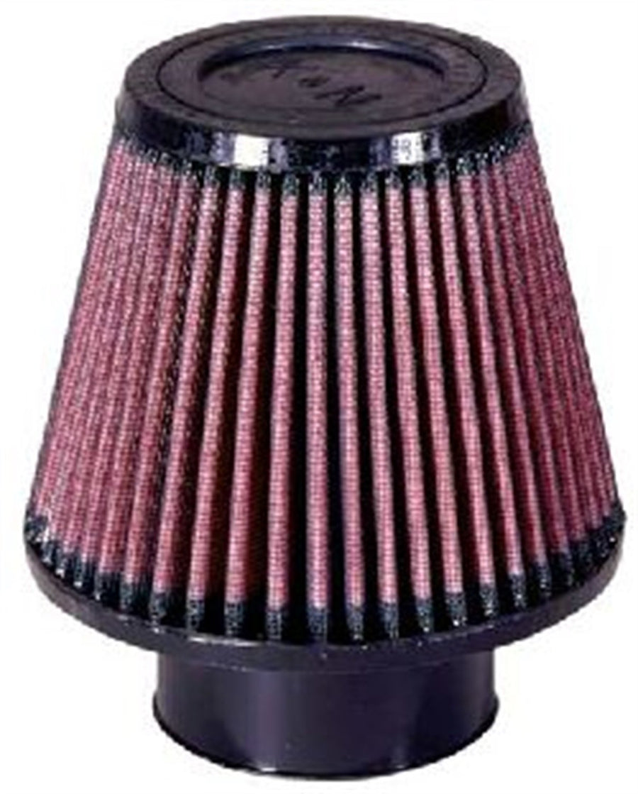 High-Flow K&N Original Lifetime Universal Clamp-On Air Filter: High Performance, Premium, Washable: Flange Diameter: 3 In, Filter Height: 5 In, Flange Length: 1.75 In, Shape: Round Tapered, RU-3580