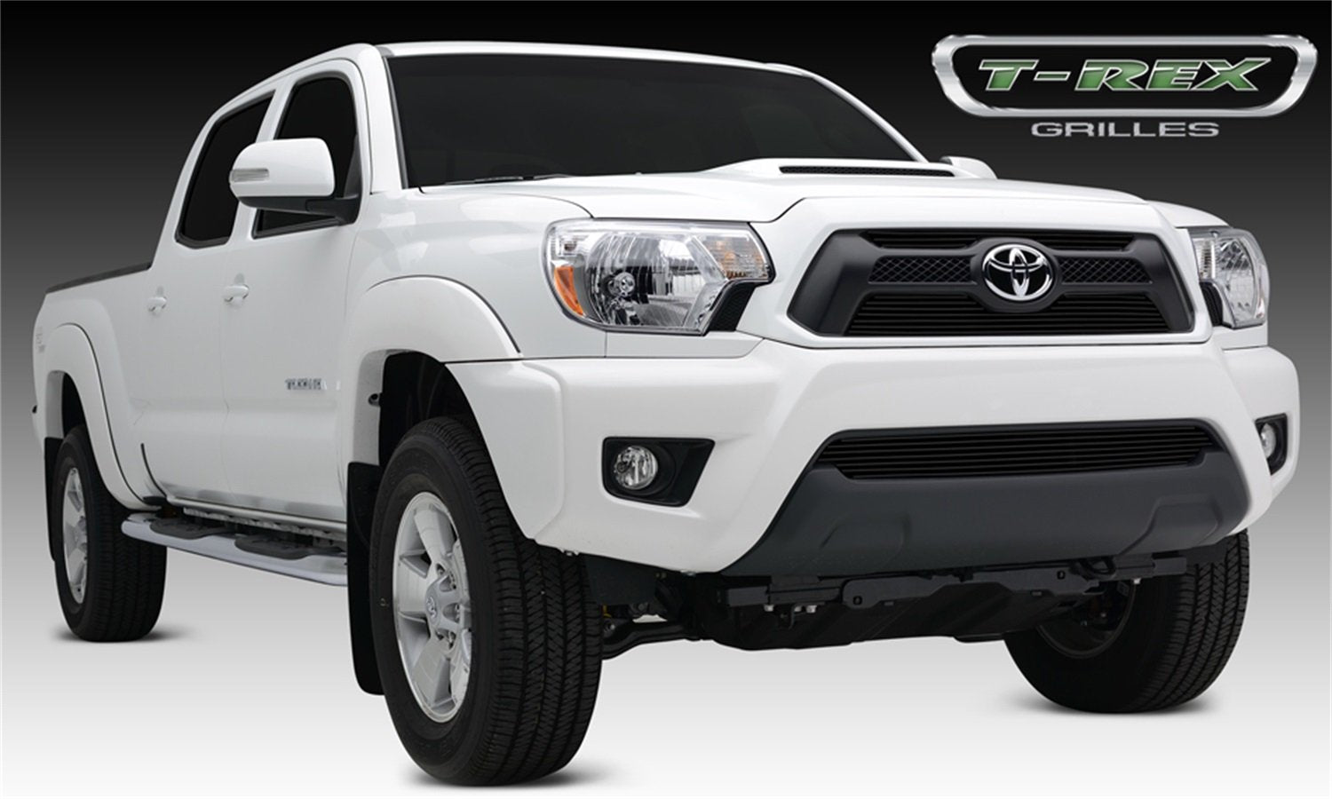 2012-2015 Tacoma Billet Grille, T-Rex Grilles Black, 2 Pc, Overlay - PN #21938B