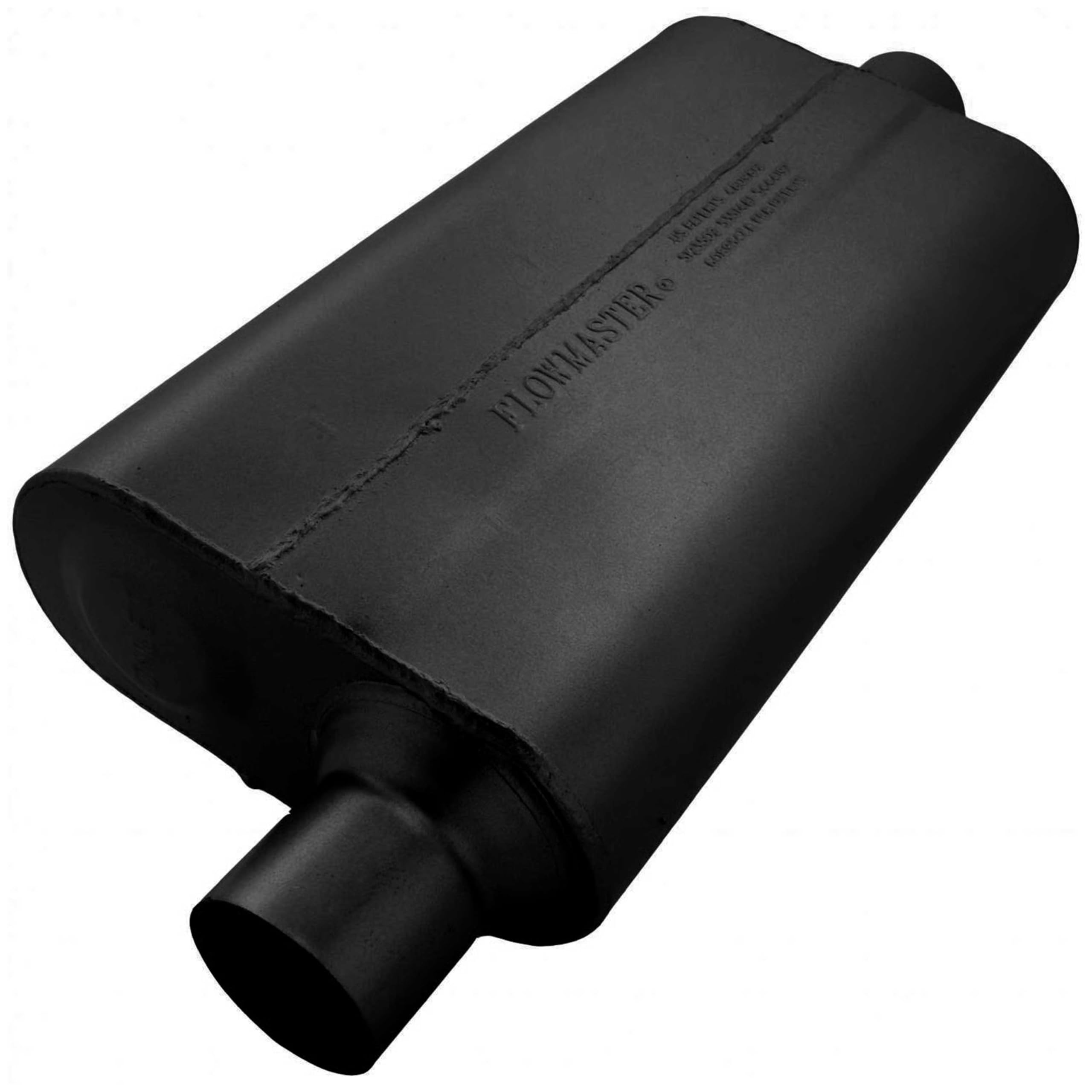 50 Series Flowmaster Delta Flow® Chambered Muffler – 2.50” - Center Out/Offset In – Moderate Sound – 16G Aluminized Steel – Perfect for daily-driven Performance Vehicles and Passenger Cars (942551)