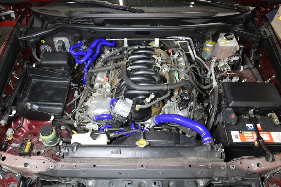 Silicone Radiator + Heater Hose Kit HPS 57-1709-BLUE Coolant, Blue