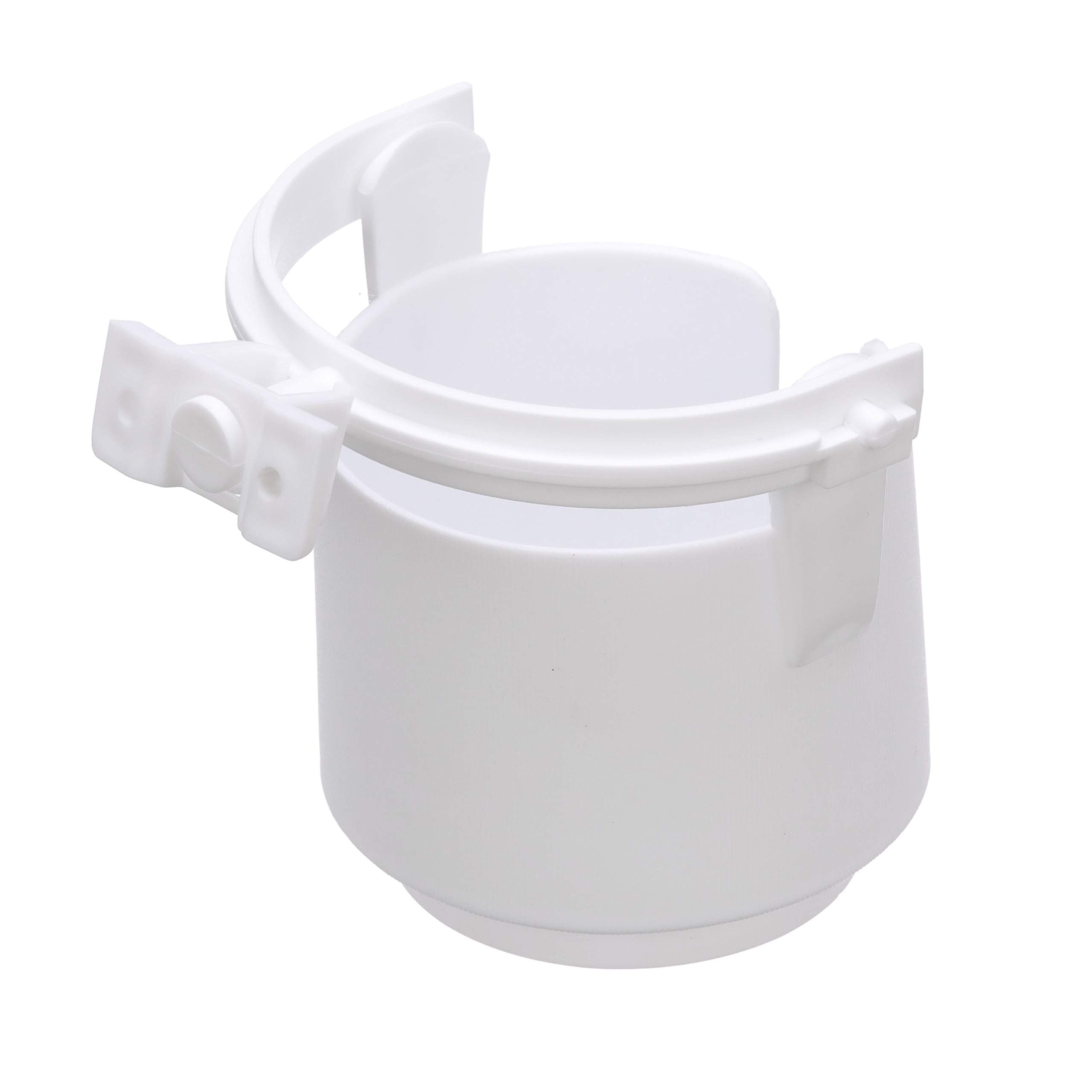 Gimballed Drink Holder Attwood 11631-4 Molded Plastic, Slot for Coffee Mug Handle, Self-Draining, 4 Inches H x 4 3/8 Inches W