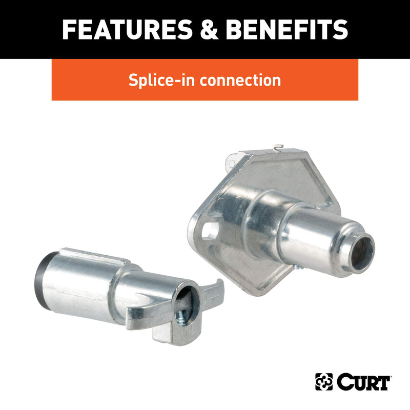 CURT 4-Pin Round Vehicle-Side and Trailer-Side Wiring Harness Connectors