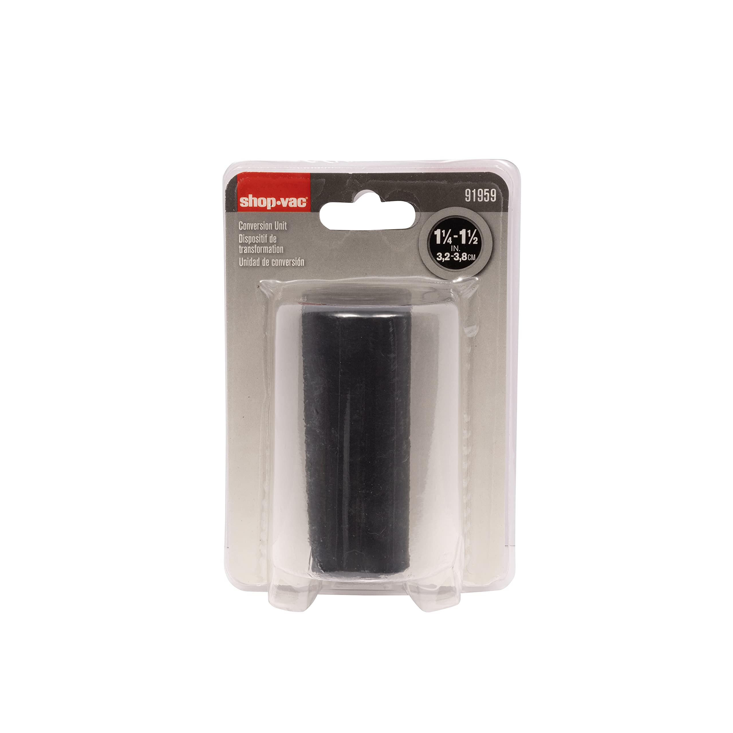 Adapter Shop-Vac 9195900 to Connect 1.5 Inch Accessories to 1.25 Inch Diameter Hoses, Plastic, Black