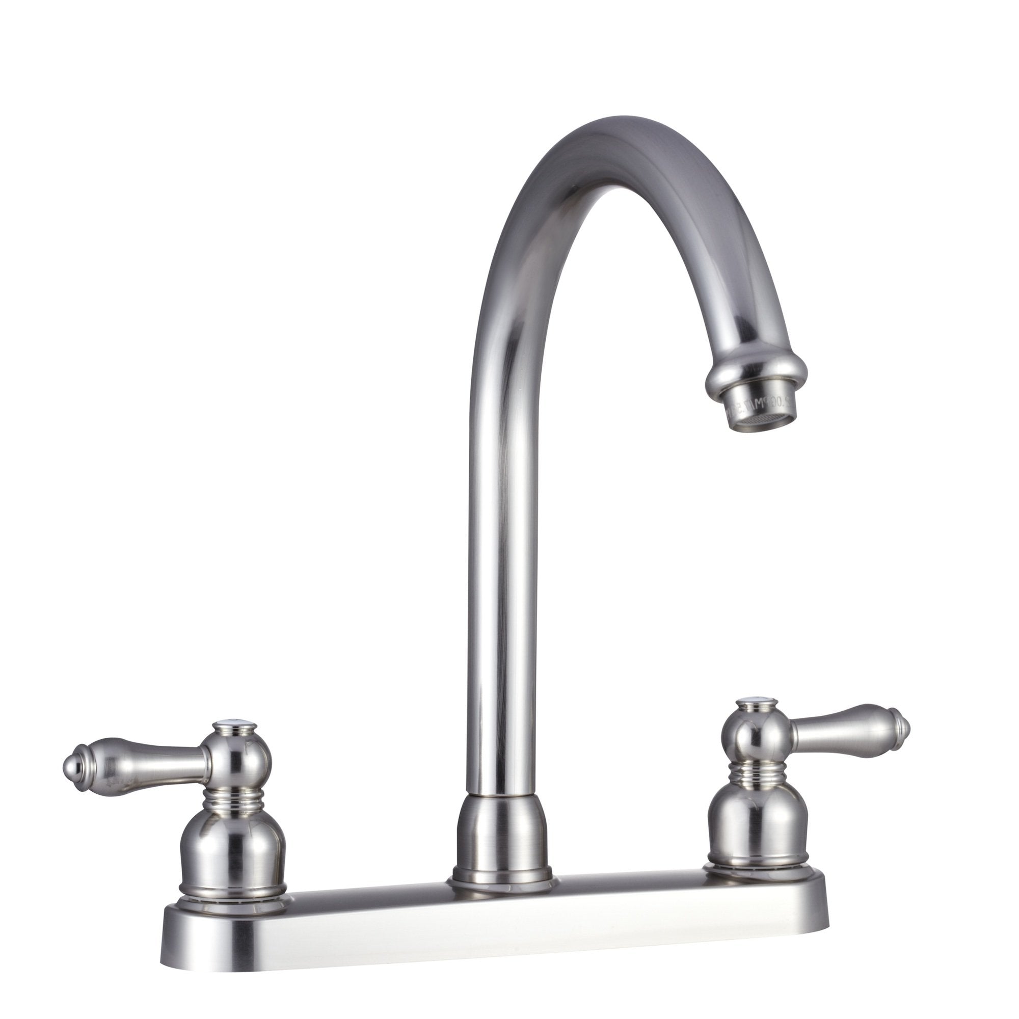 Dura Faucet RV DF-PK340L-SN Non-Metallic Kitchen Sink Faucet (Brushed Satin Nickel) J-Spout