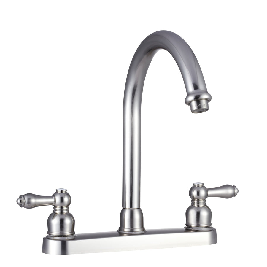 Dura Faucet RV DF-PK340L-SN Non-Metallic Kitchen Sink Faucet (Brushed Satin Nickel) J-Spout