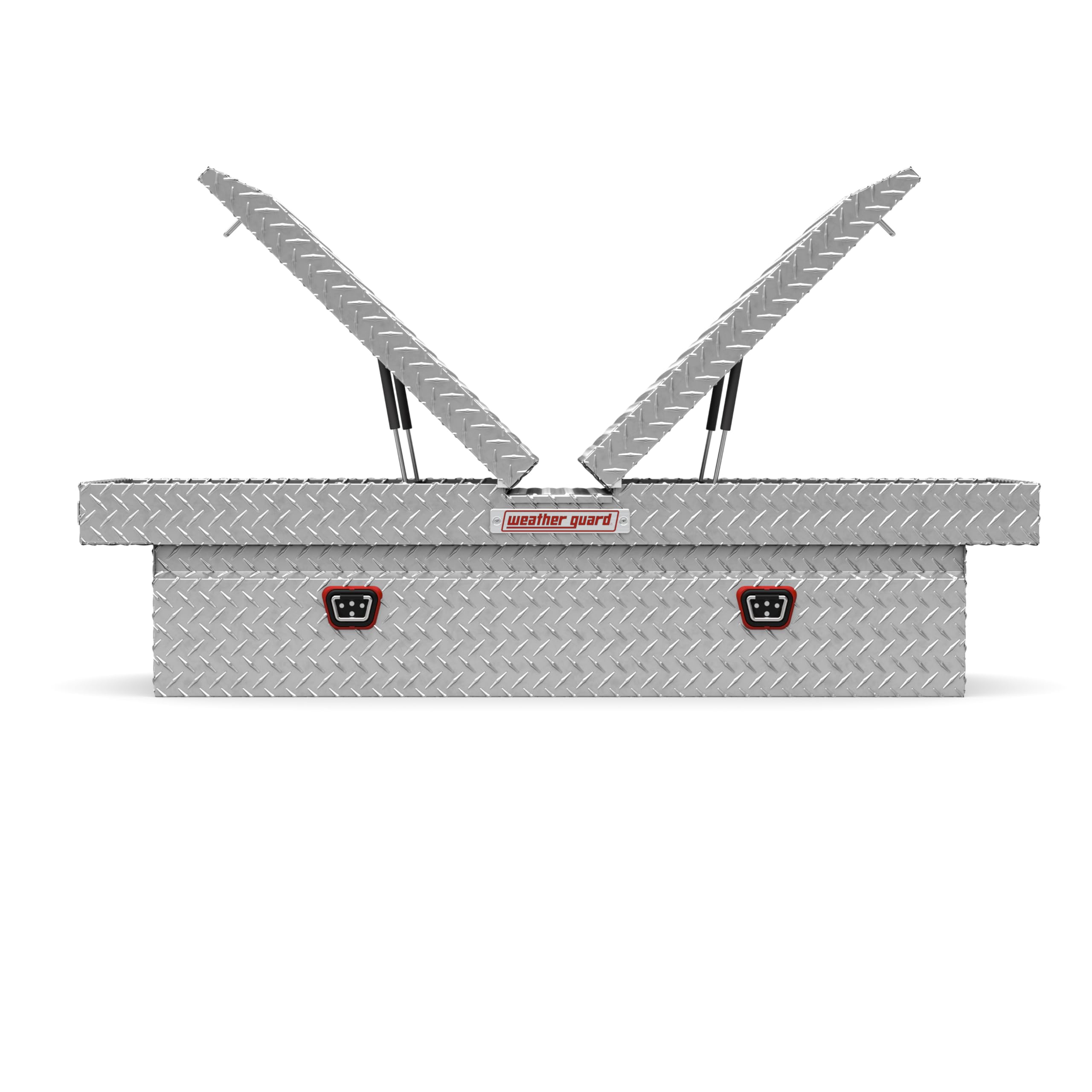 Crossover Weather Guard 124-0-04 Aluminum Gull Wing Truck Tool Box, Standard Profile, Fits Full Size Trucks, 11.3 cu ft Storage Capacity (Clear)