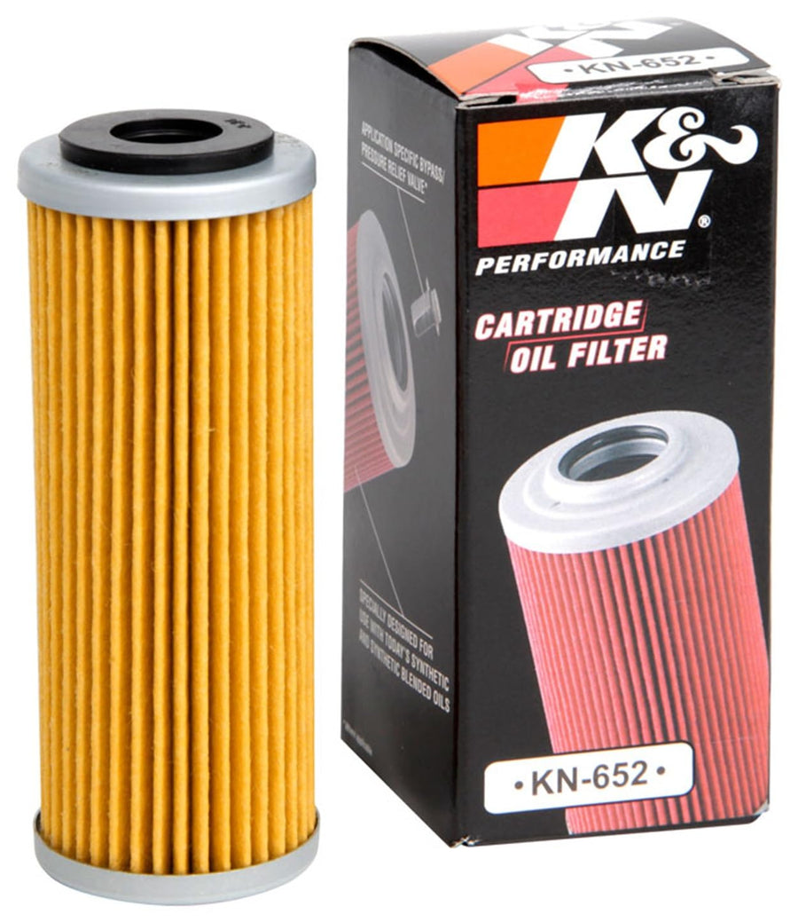 K&N High Performance Motorcycle Oil Filter: Premium, Designed to be used with Synthetic or Conventional Oils: Fits Select KTM, Husqvarna Vehicles, KN-652