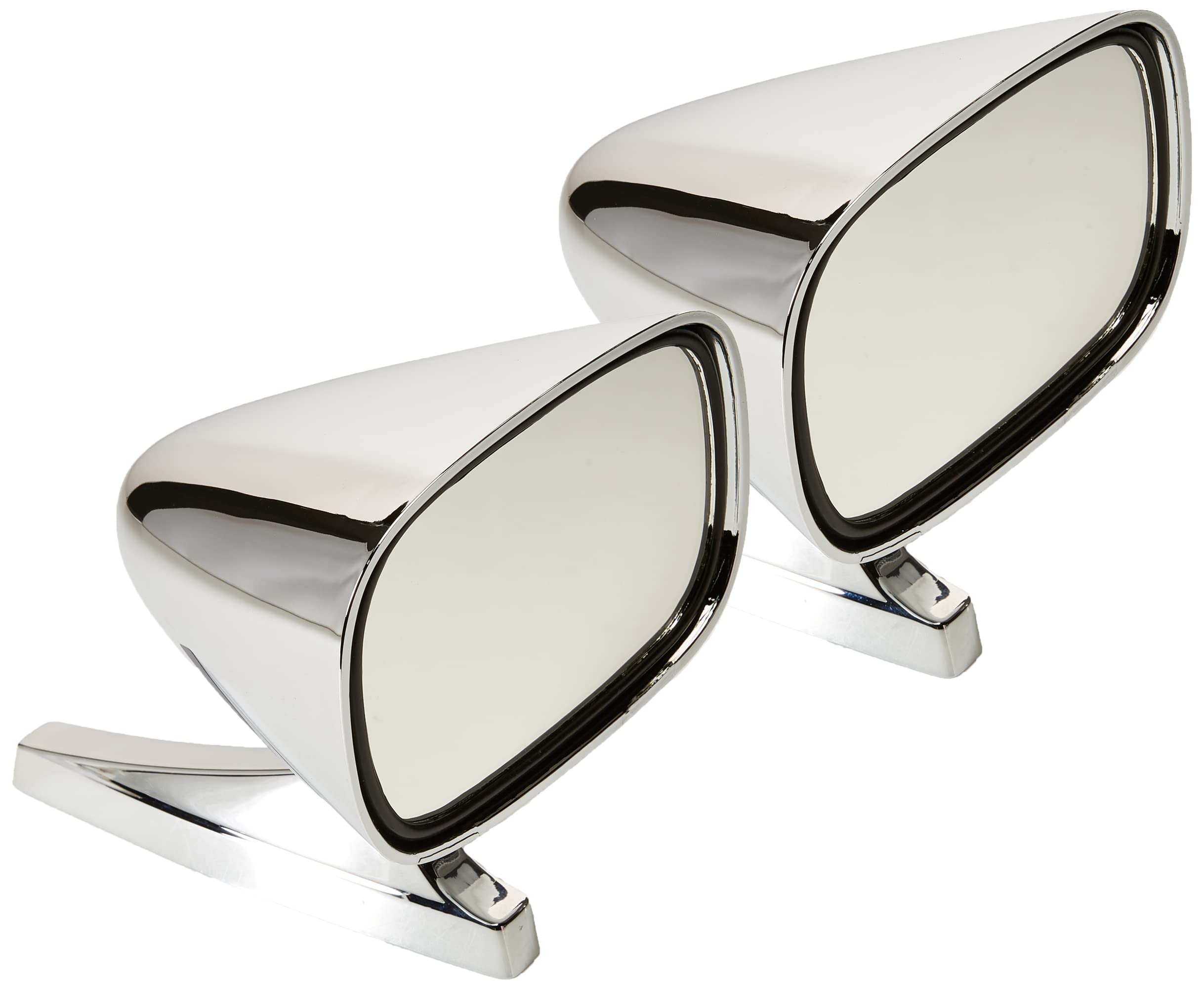 K Source Universal Dual Sport Mirror Twin Pack – Driver & Passenger Side, 5 7/8" x 3 7/8", Chrome Finish, Easy Install, For Most Cars, Vans, SUVs & Trucks