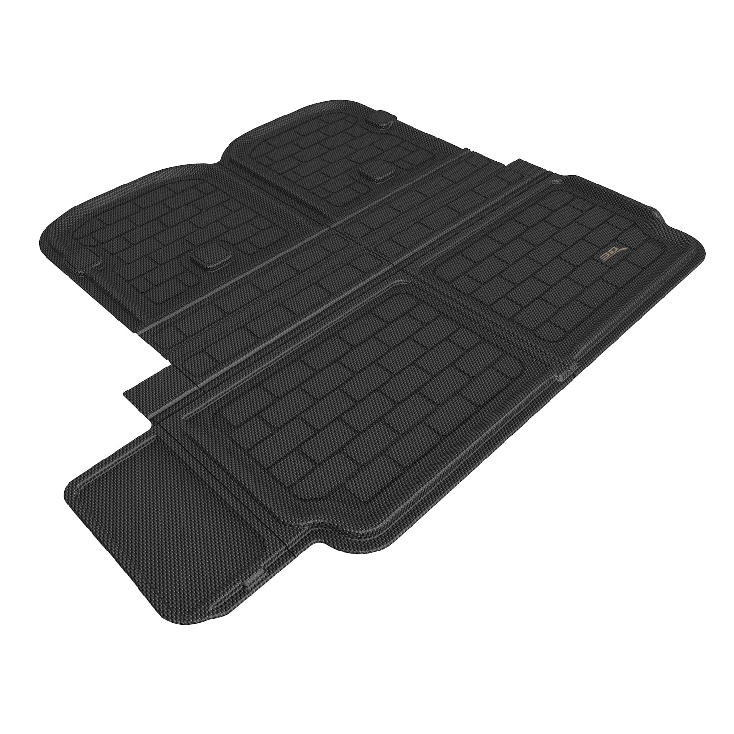 3D MAXpider Kagu Custom Fit Cross Fold Cargo Liner (Black) Compatible with Tesla Model X 6&7-Seat 2022-2026 - Behind 2nd Row