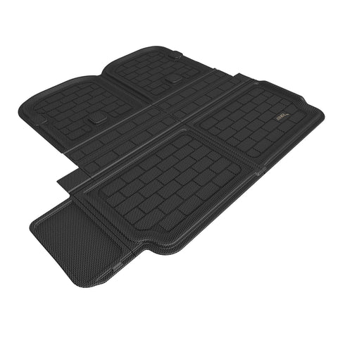 3D MAXpider Kagu Custom Fit Cross Fold Cargo Liner (Black) Compatible with Tesla Model X 6&7-Seat 2022-2026 - Behind 2nd Row