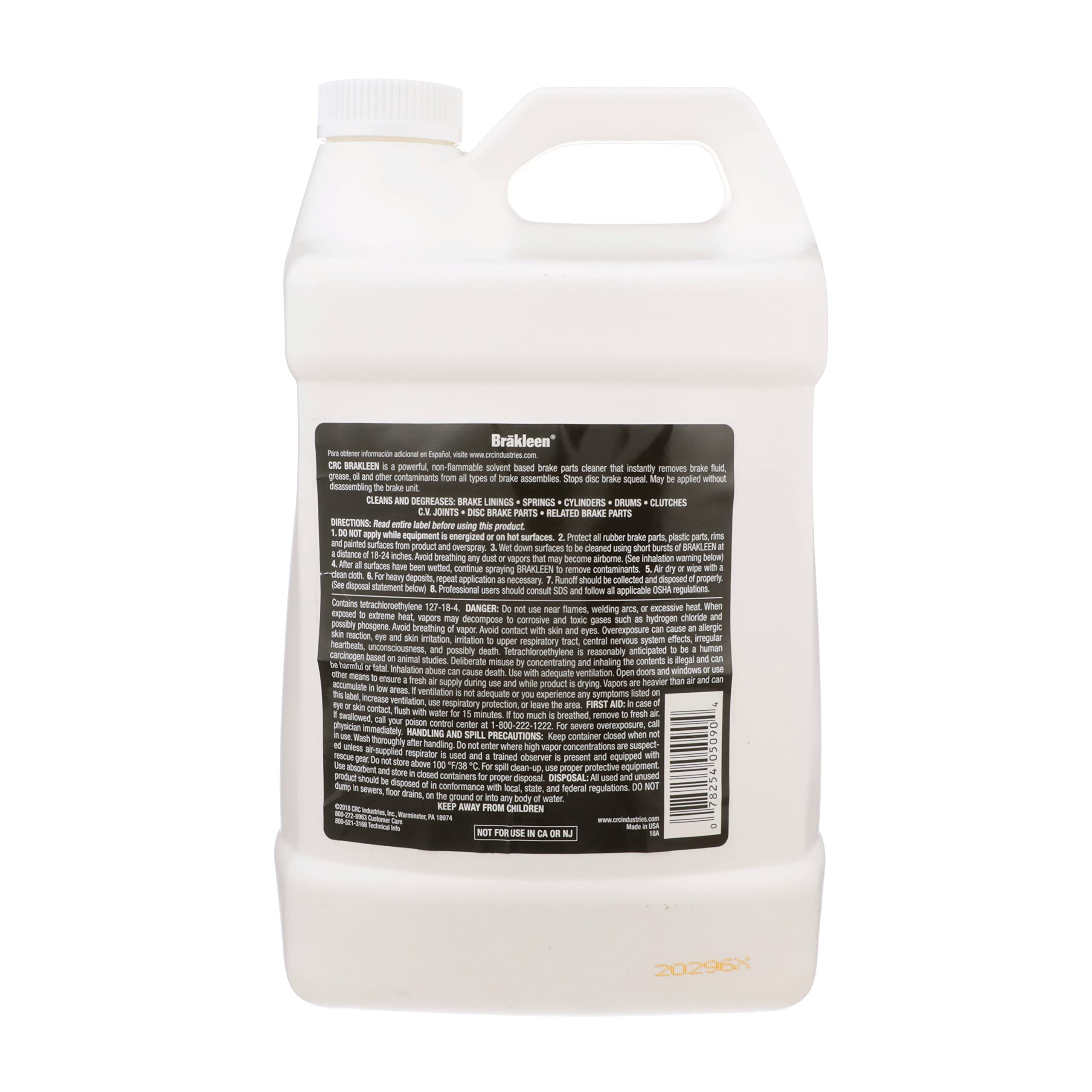 1003712 CRC Brakleen Brake Parts Cleaner Non-Flammable, 1 Gallon, [1 Pack]