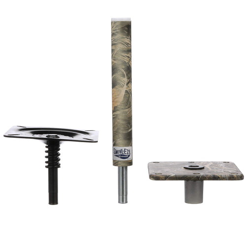 Swivl-Eze Lock’N-Pin ¾-Inch Pedestal Package Attwood, Camouflage Finish, 11 Inches Tall, 7-Inch x 7-Inch Base Plate