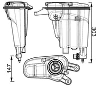 Engine Coolant Reservoir MAHLE Behr CRT 95 000S