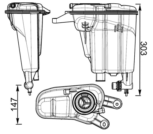 Engine Coolant Reservoir MAHLE Behr CRT 95 000S