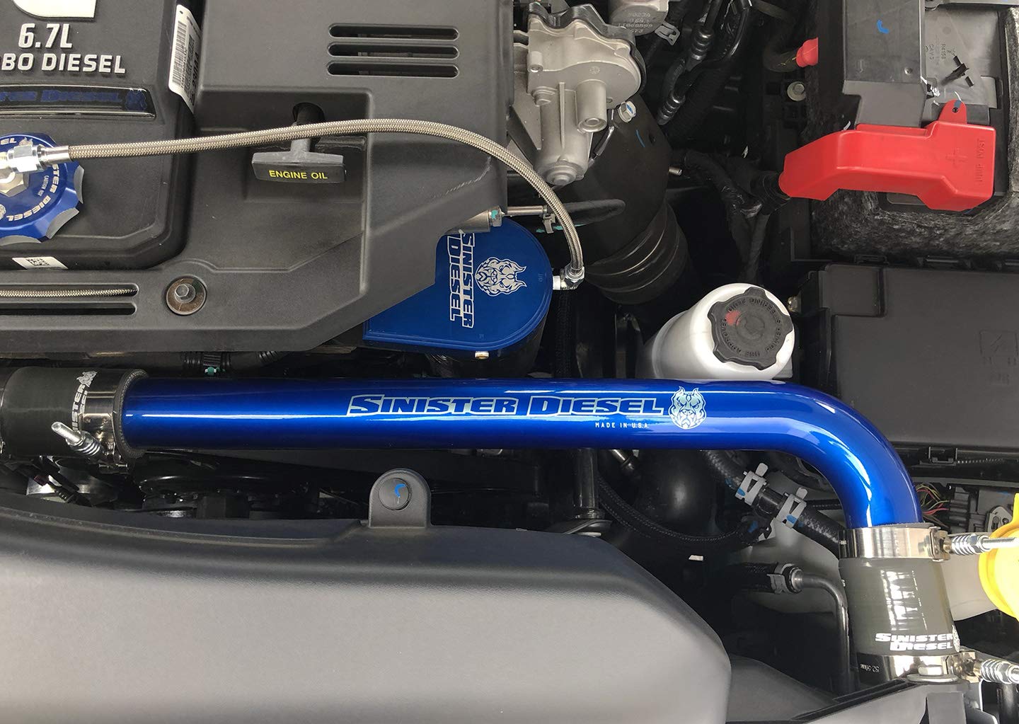 Radiator Pipe Sinister Diesel for 2019-2020 Dodge Cummins 6.7L High Output Engine