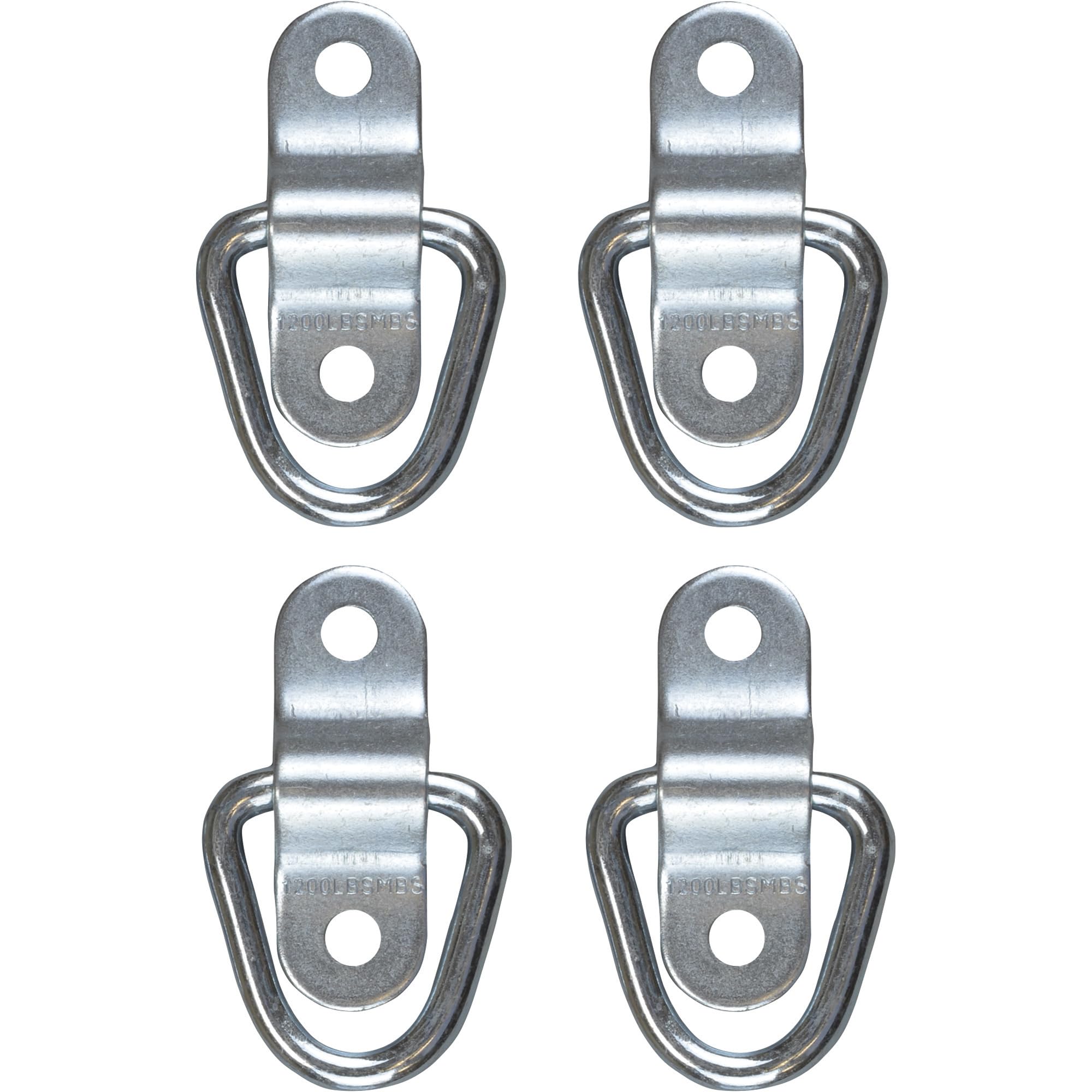 D-Ring Light Duty Bolt On, 1/4" Diameter, 1" x 1 1/4" 1,200 lb 4 Pk
