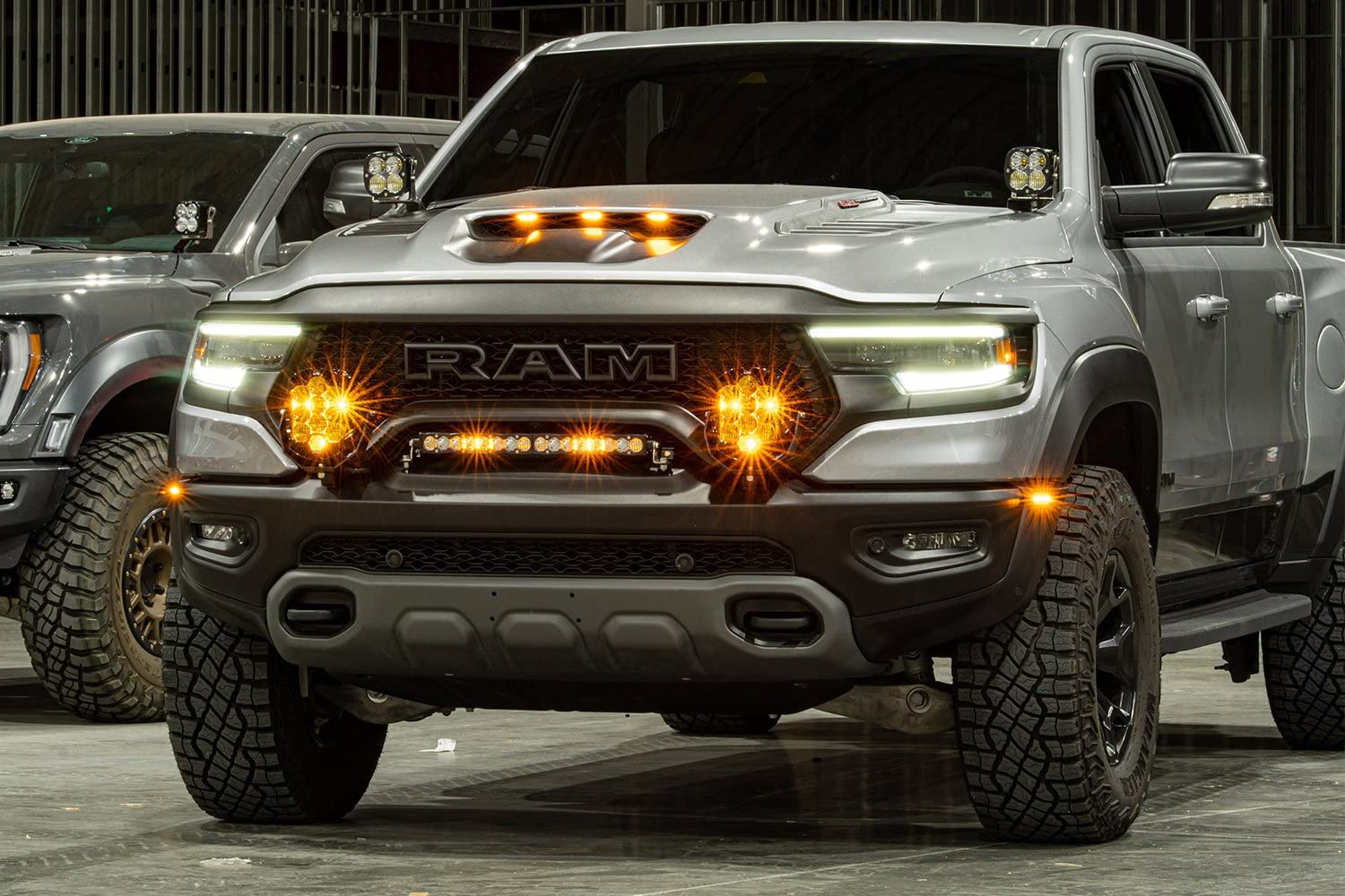 BAJA DESIGN A-Pillar Light Kit XL80 for Dodge RAM 1500 Rebel 2019-22, 1500 TRX 2021-23 Truck (Driving/Combo; Clear Lens)