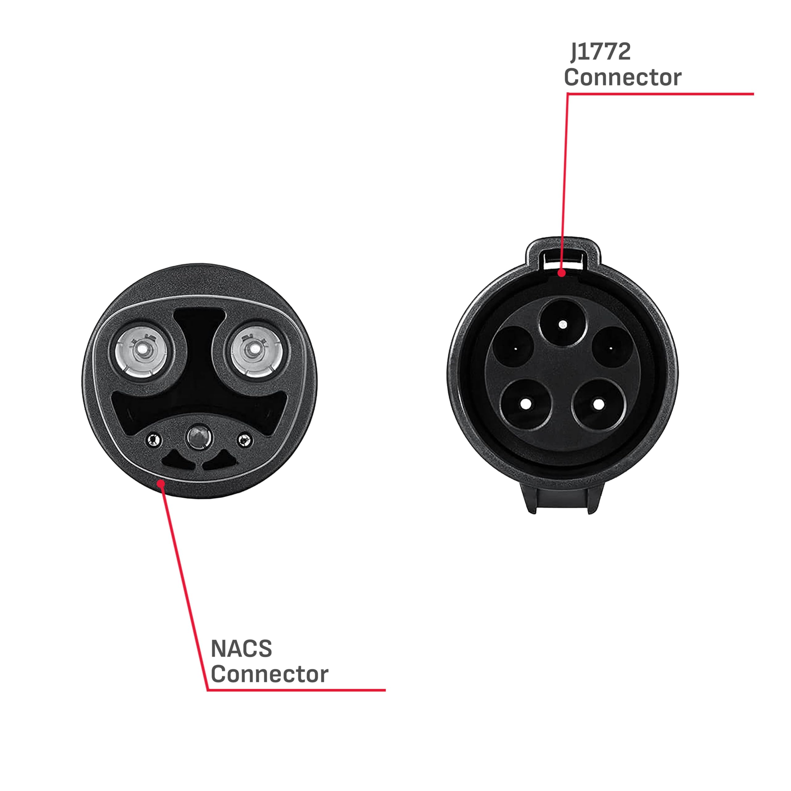 NACS Adapter Schumacher Electric for J1772 Compatible EV Chargers, for Level 1 and Level 2 Chargers, Compact Size, Charge Your Tesla from Any Charger