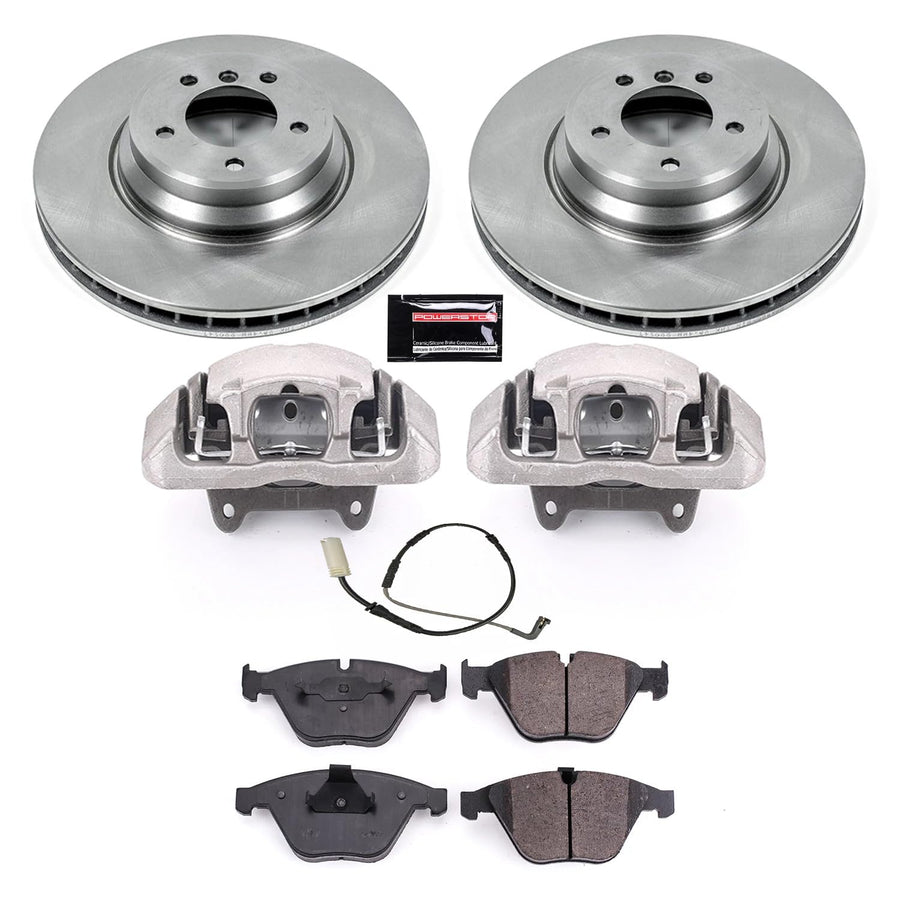 Power Stop KCOE5776 Autospeciality Front Brake Caliper Kit- Brake Rotors, Ceramic Brake Pads, Brake Calipers