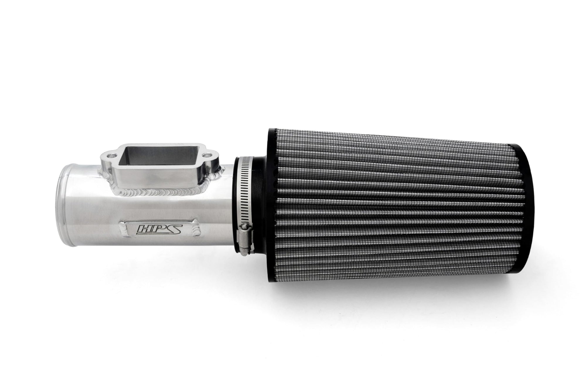 HPS 3" Polished Aluminum MAF Sensor Housing with HPS-4337 Cone Air Filter Compatible for Lexus Toyota 2JZ 1MZ 1UZ Engine, MAFT-1605