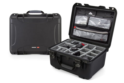 Waterproof Nanuk 933 Hard Case with Lid Organizer and Padded Divider - Black (933-6001)