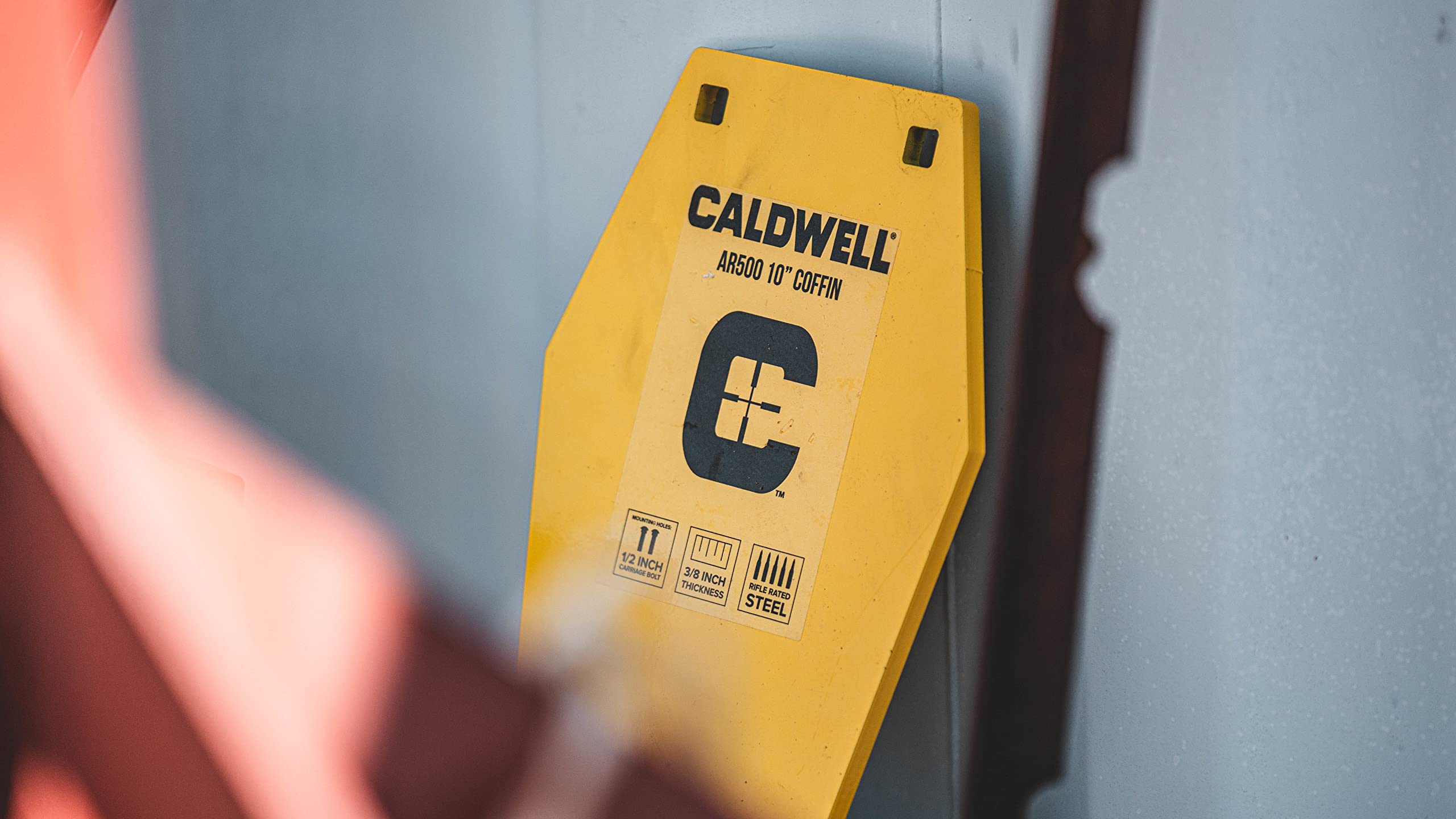 Caldwell AR500 Steel Target High Caliber 10" Coffin, 3/8" Thickness, Rifle Rated for Precision Shooting and Target Practice