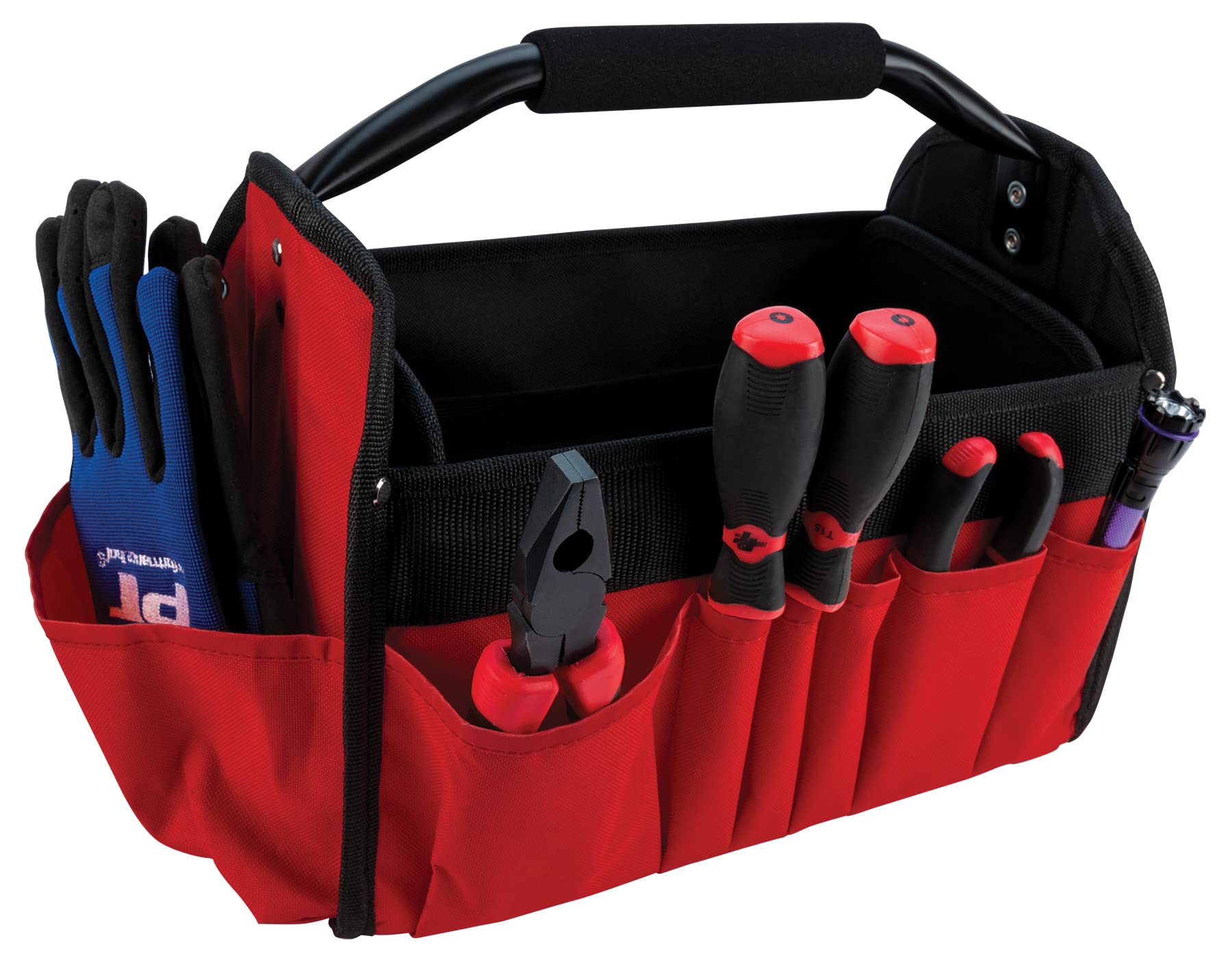 Durable Tool Bag Performance Tool W88976 with 14 External Pockets and Heavy Aluminum Handle for Easy Access and Storage