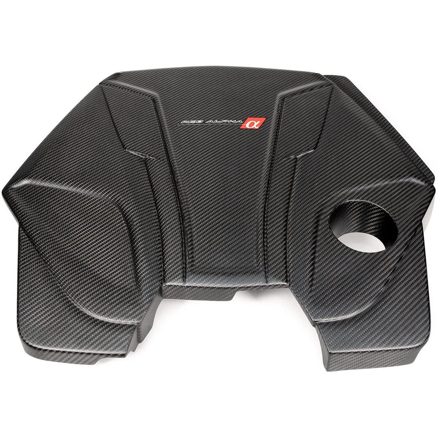 Infiniti Q50 / Q60 Red Alpha Matte Carbon Engine Cover AMS Performance