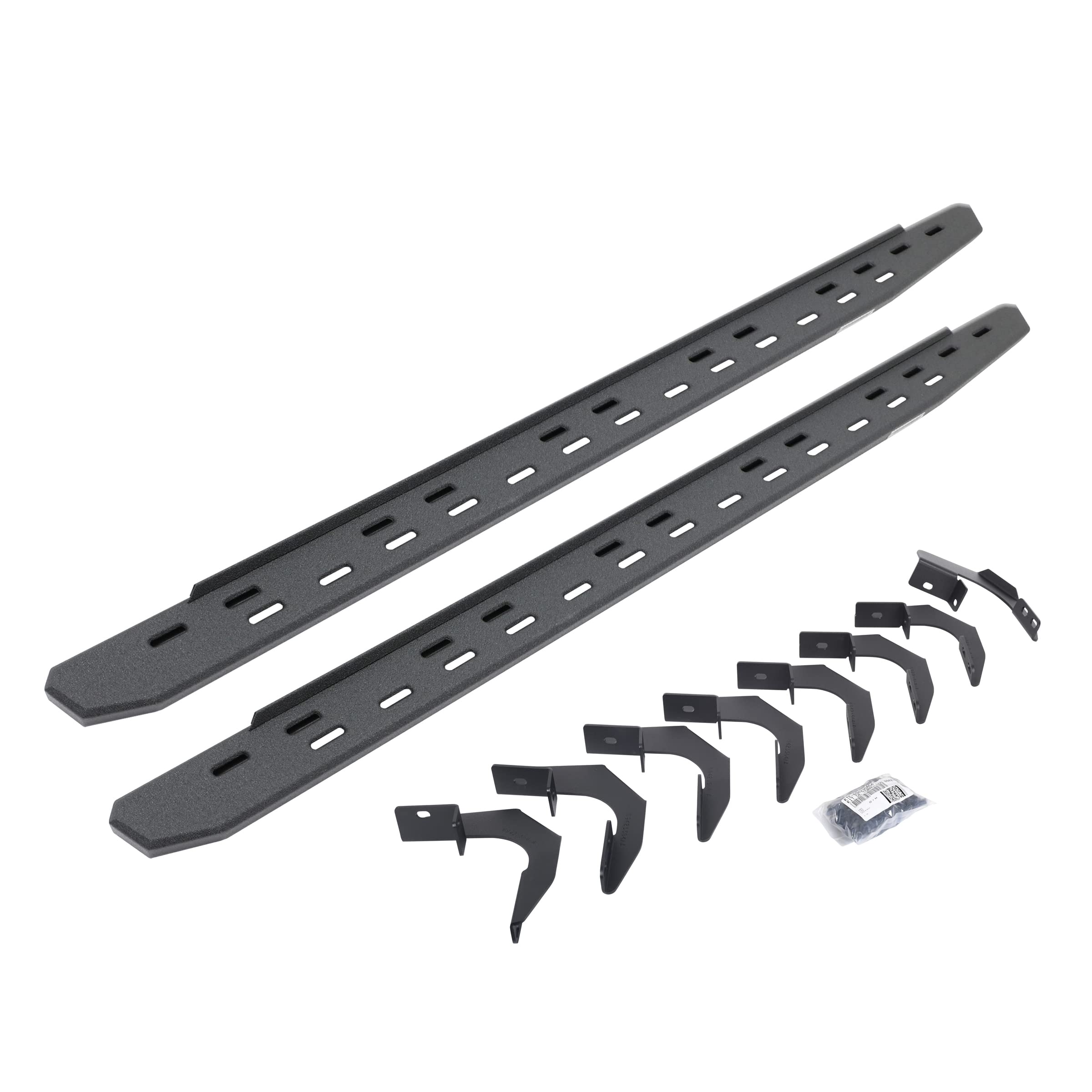 Go Rhino RB30 Running Boards & Slim Brackets | Galvanized Steel, Protective Bedliner Coating | 69623580ST | Fits 2015-2024 Chevrolet Colorado & GMC Canyon Crew Cab Pickup