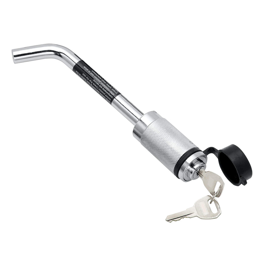 Tow Ready Fifth Wheel Base Rail Lock 63254 (Barrel Style with Bent Pin, 1/2" Diameter), silver