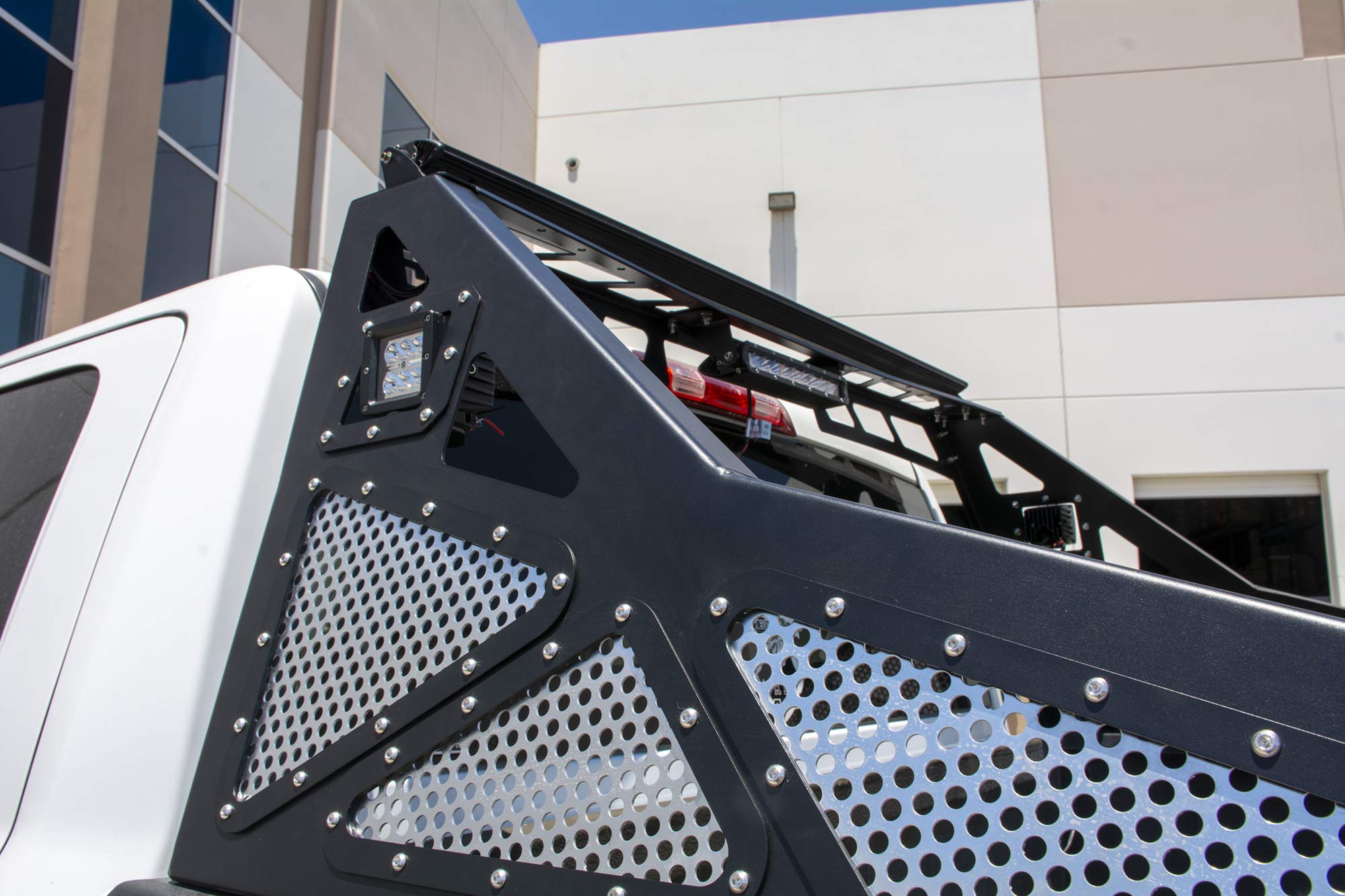 Chase Rack | DV8 Offroad | Compatible with 2500/3500 Ram Trucks | Multiple Lighting Options | Customizable Mesh | Black Finish