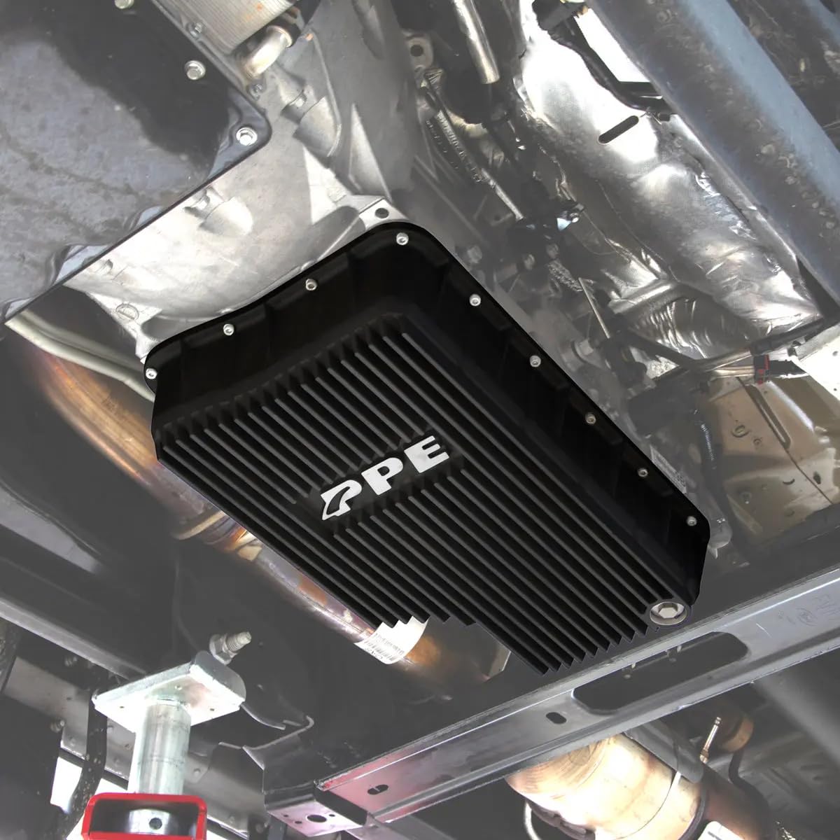 Heavy Duty PPE Transmission Pan (Brushed) 328052010 Compatible with 2011-2019 Ford 6.7L with 6R140 Transmission