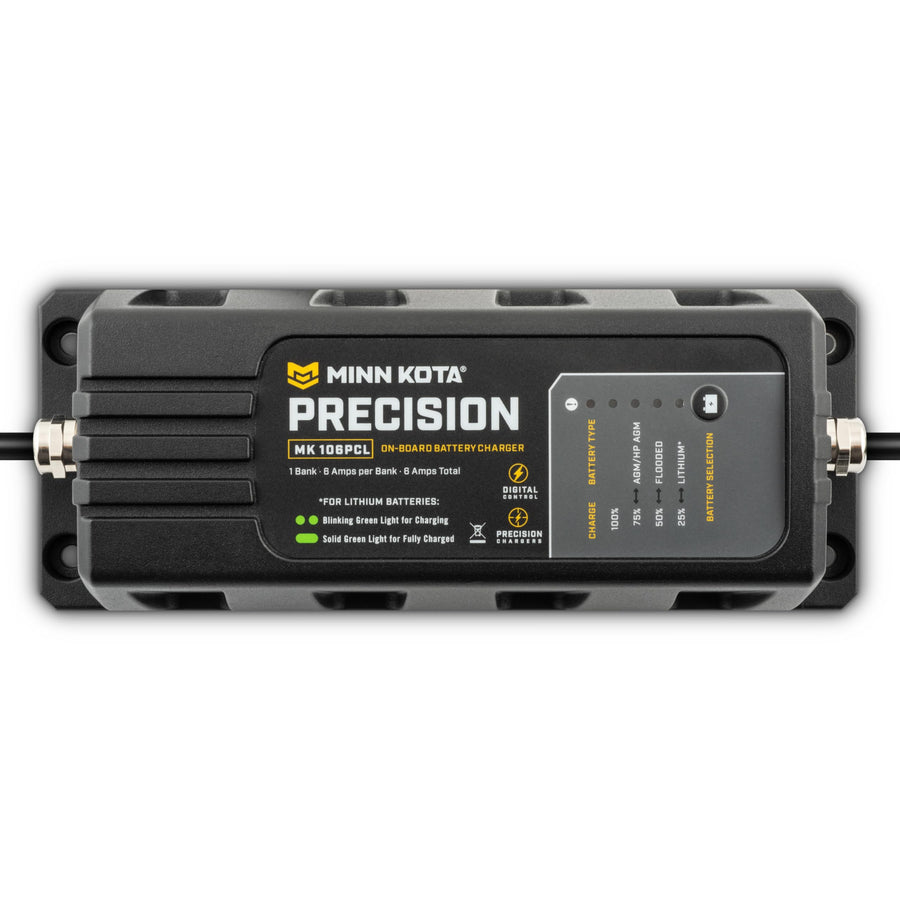 Minn Kota MK-106PCL Precision On-Board Marine Battery Charger – 1 Bank, 6 Amps