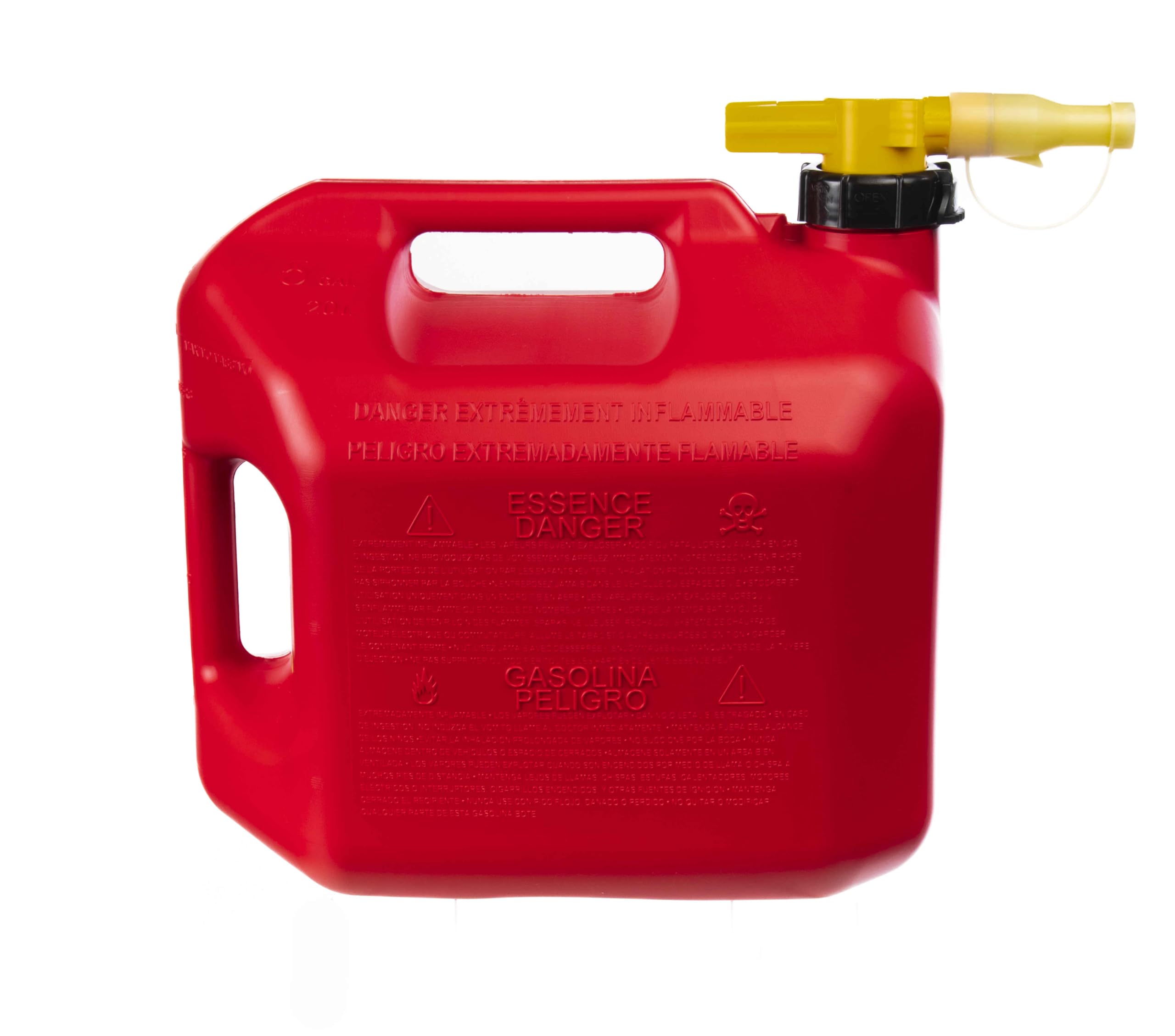 5 Gallon No-Spill Gas Can with View Stripe, Red
