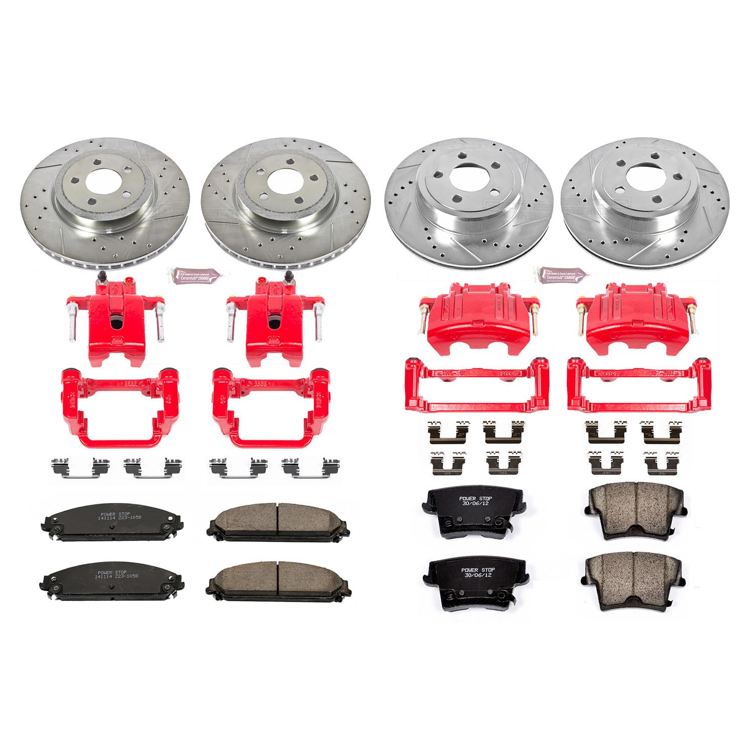 1-Click Performance Brake Kit Power Stop (KC2853) with Calipers
