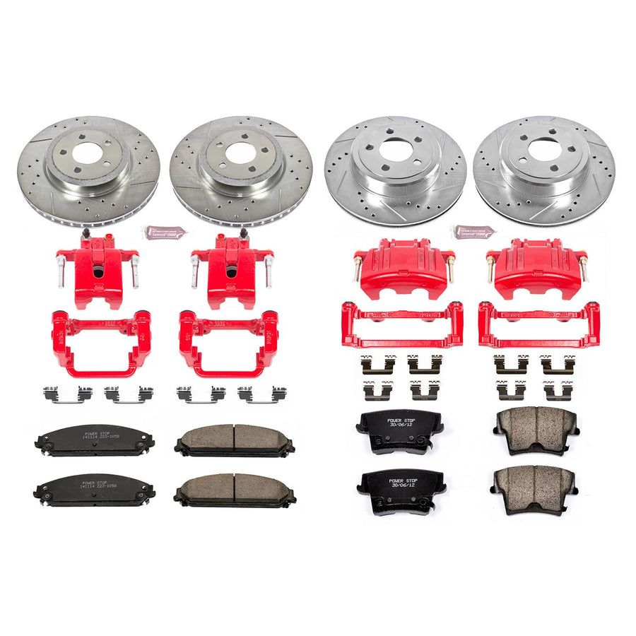 1-Click Performance Brake Kit Power Stop (KC2853) with Calipers