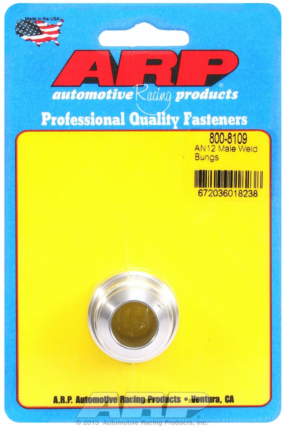 ARP Male Weld Bung, 800-8109, AN12, Aluminum