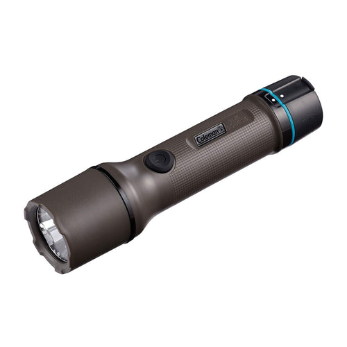 OneSource Coleman Rechargeable LED Flashlight, Water-Resistant Flashlight with OneSource Batteries Shines Up to 1000 Lumens, Rechargeable Heavy-Duty Flashlight for Camping, Emergencies, & Home Usage