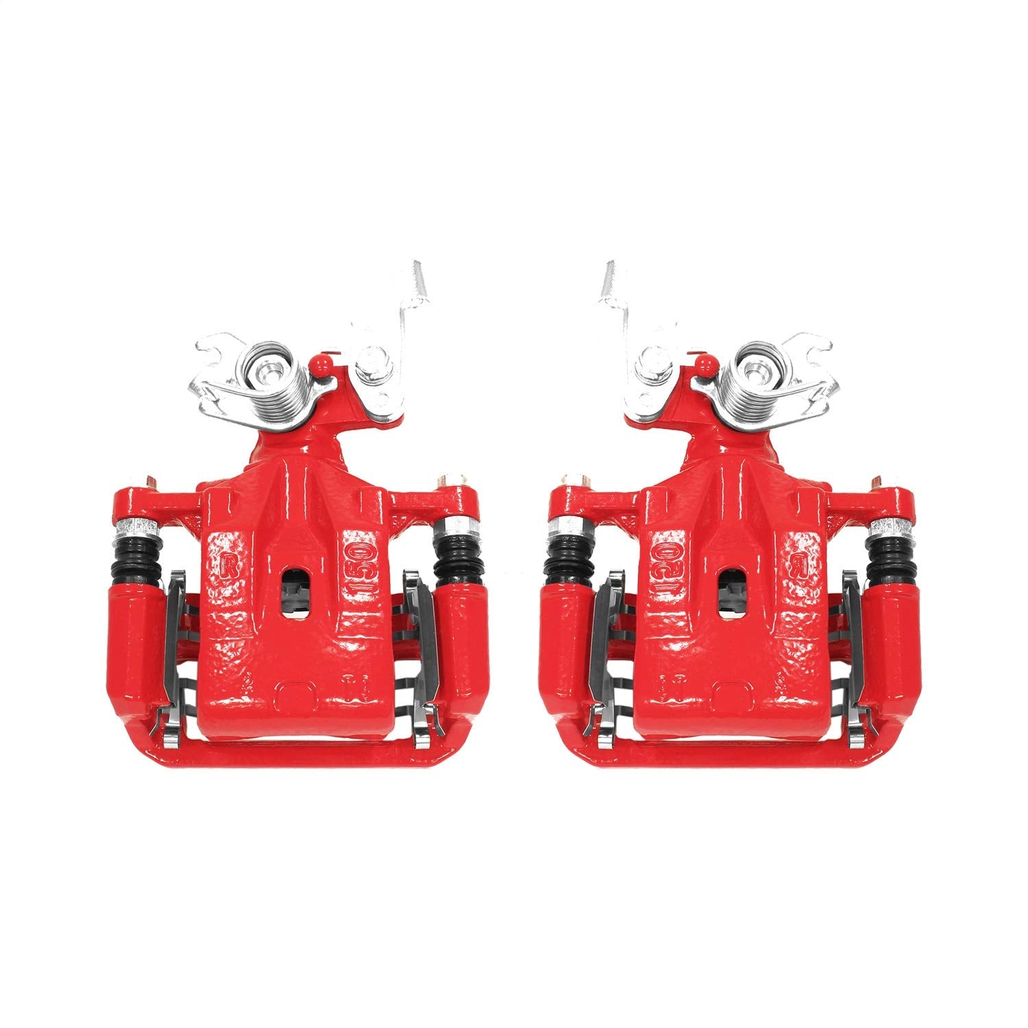 Power Stop S5002 Rear Pair of High-Temp Red Powder Coated Calipers